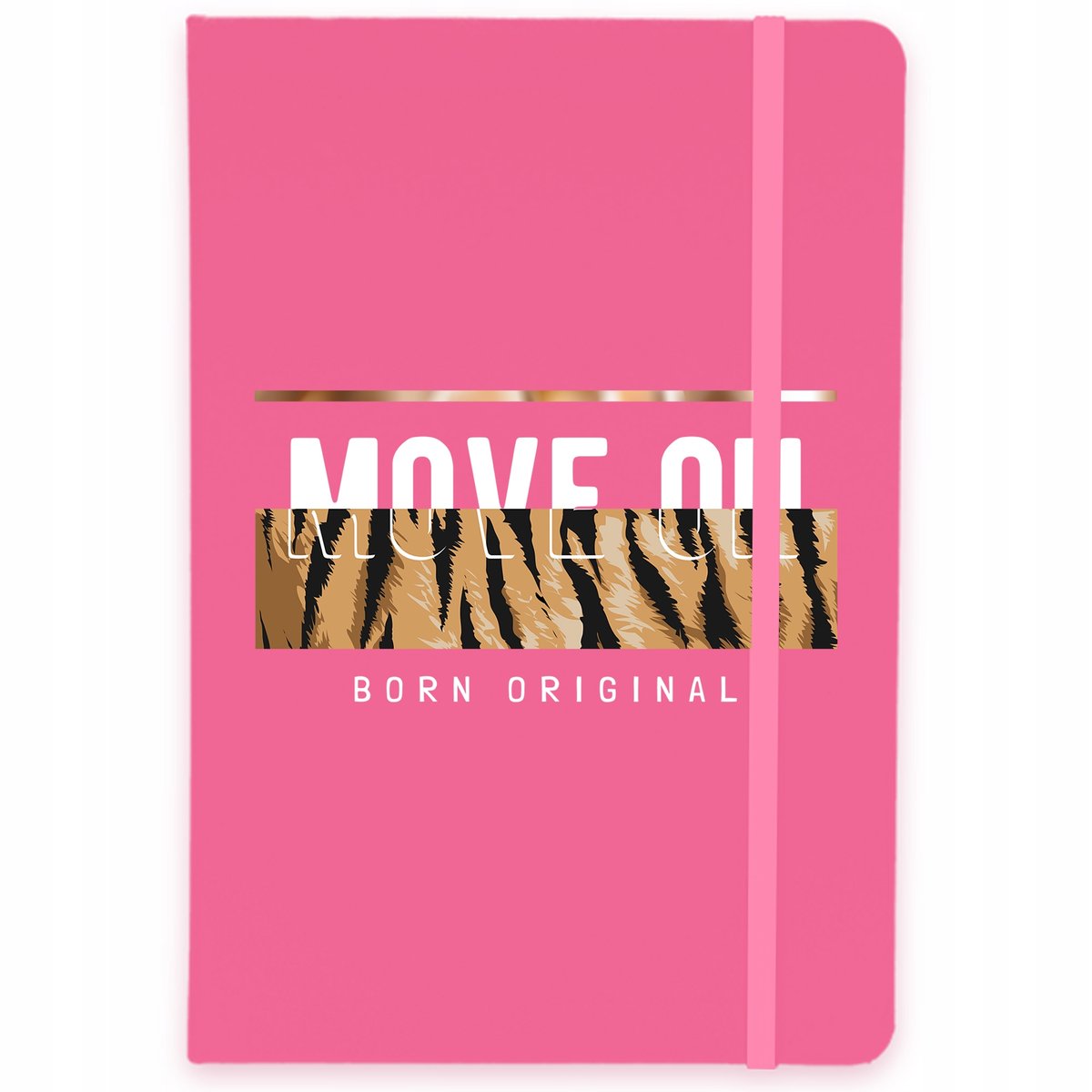 NOTES A5 RÓŻ Notatnik W Linie PRĄŻKI TYGRYS Wzory