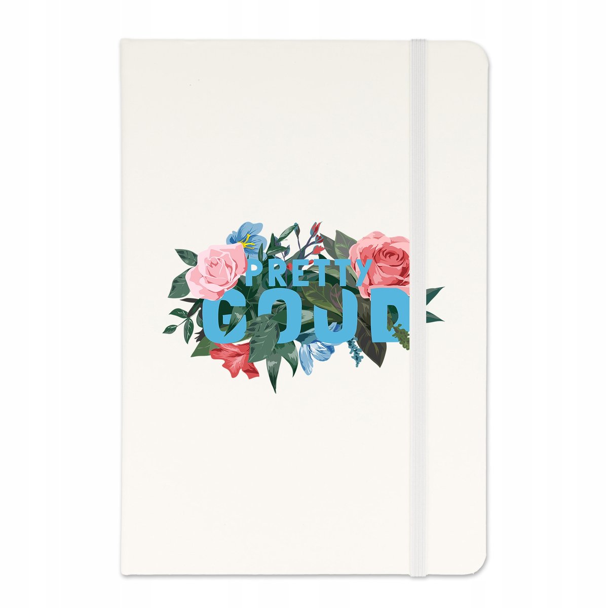 NOTES BIAŁY A5 W LINIE z Gumką PRETTY GOOD Wzory