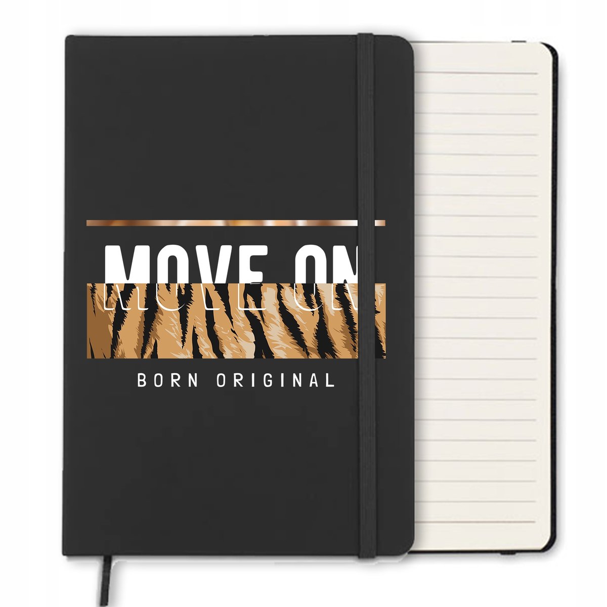 NOTES A5 CZARNY w Linie Notatnik TYGRYS Wzory