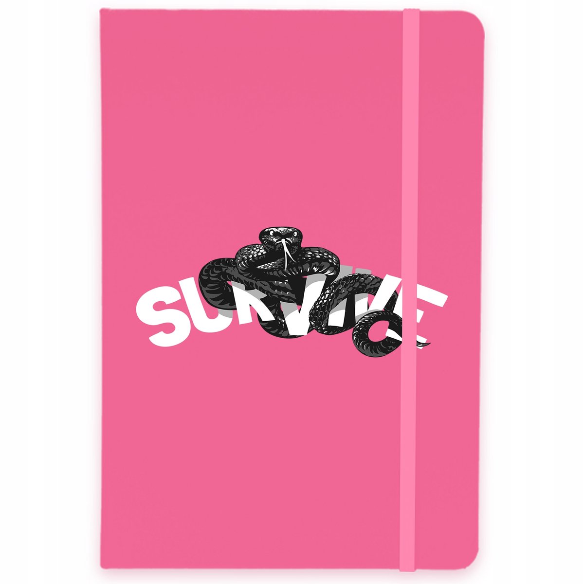 NOTES A5 RÓŻ Notatnik W Linie SURVIVE SNAKE Wzory