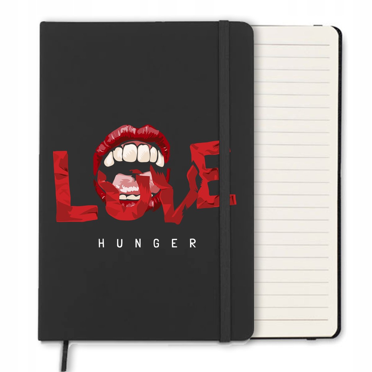 NOTES A5 CZARNY w Linie Notatnik LOVE HUNGER Wzory