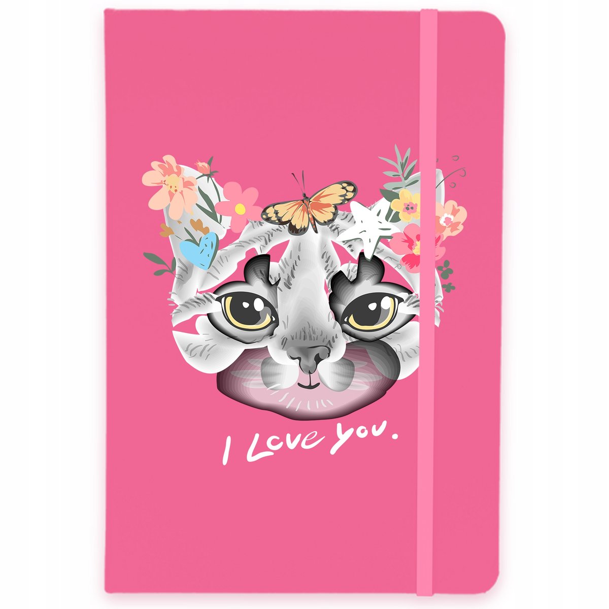 NOTES A5 RÓŻOWY Notatnik W Linie KOCIARA KOT Wzory