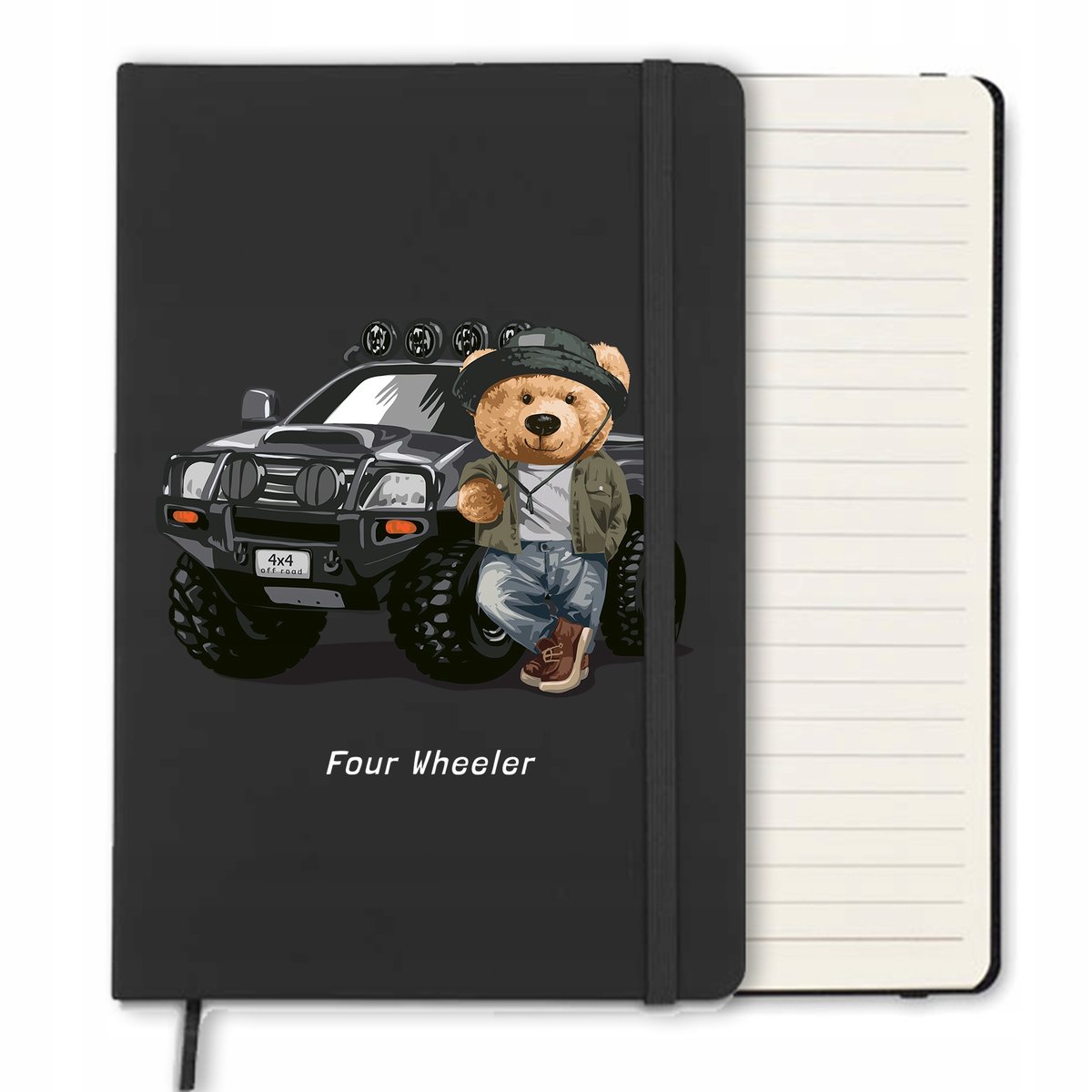 NOTES A5 CZARNY w Linie Notatnik OFF ROAD Wzory