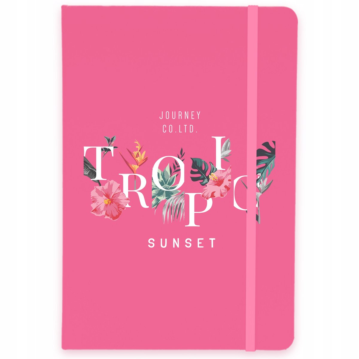 NOTES A5 RÓŻ Notatnik W Linie KWIATY TROPIC Wzory