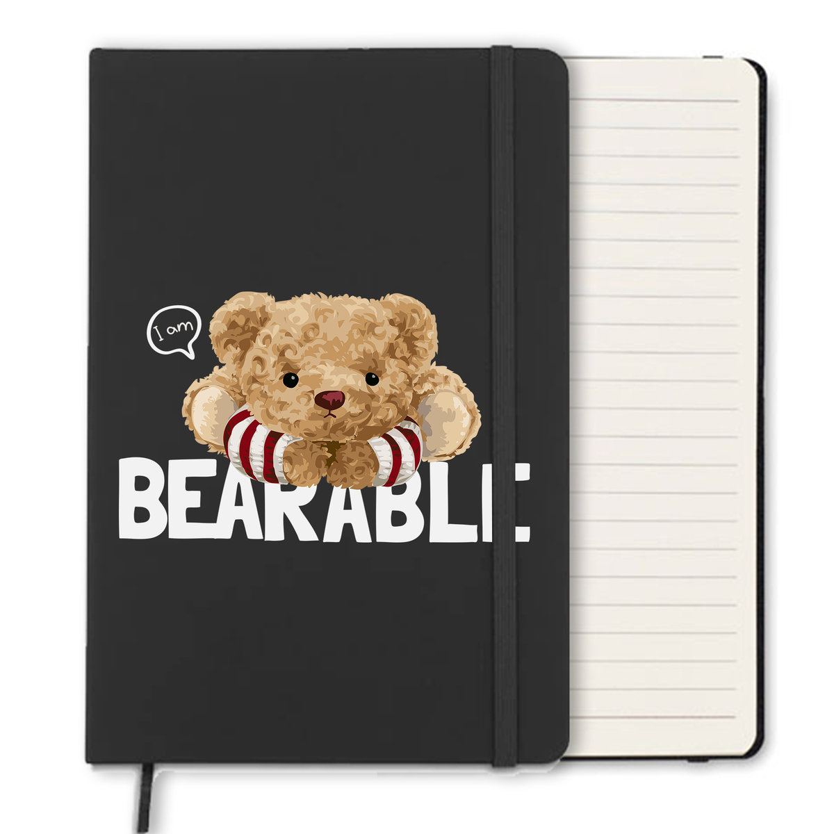 NOTES A5 CZARNY w Linie Notatnik UROCZY MIŚ Wzory