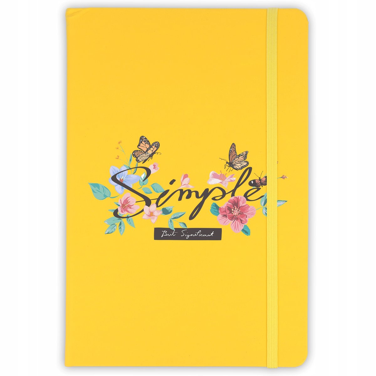 NOTES A5 ŻÓŁTY Notatnik Gumka SIMPLE PROSTE Wzory