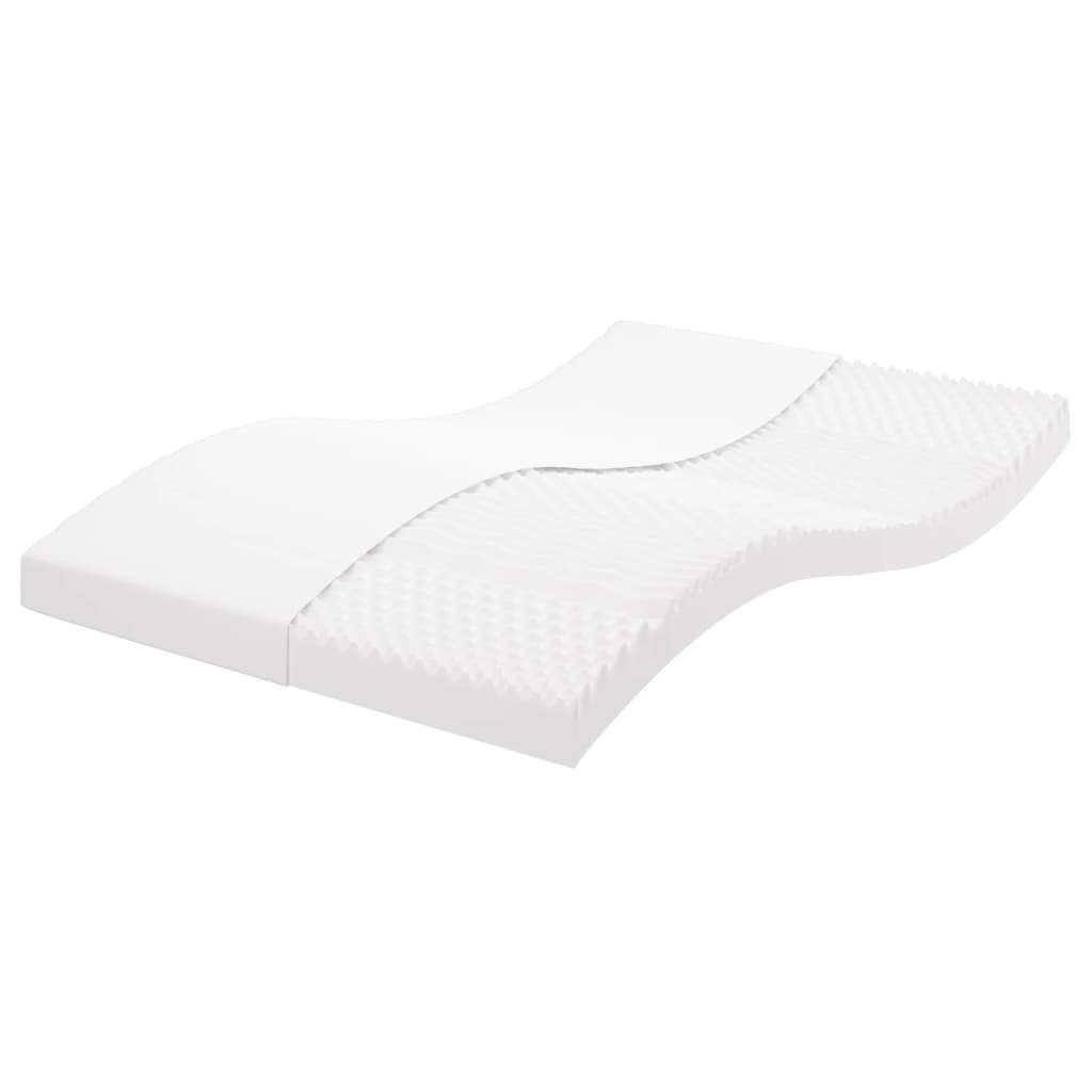 vidaXL Materac piankowy, biały 120x210 cm, 7-strefowy, twardość 20 ILD
