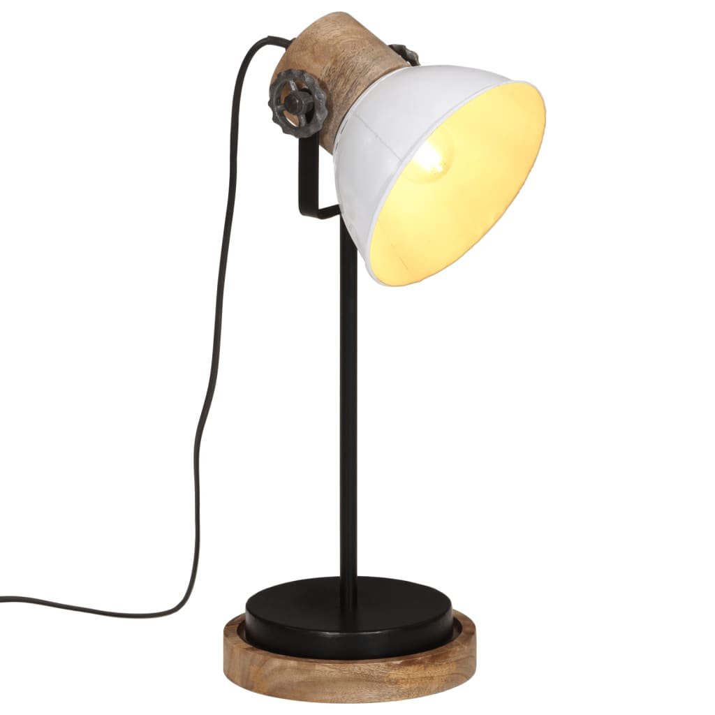vidaXL Lampa stołowa, 25 W, biała, 17x17x50 cm, E27