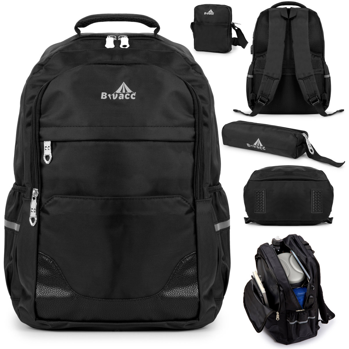 Bivacc MULTITASK W325 plecak szkolny młodzieżowy czarny