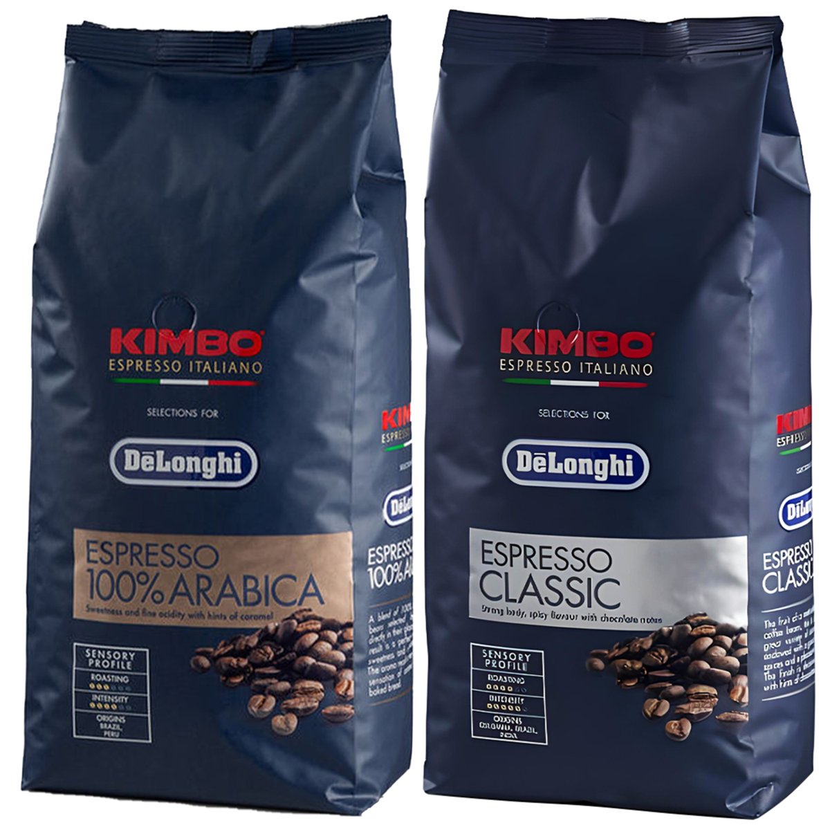 Kawa Delonghi Kimbo 100% Arabica 1KG + Kawa Delonghi Kimbo Classic 1KG