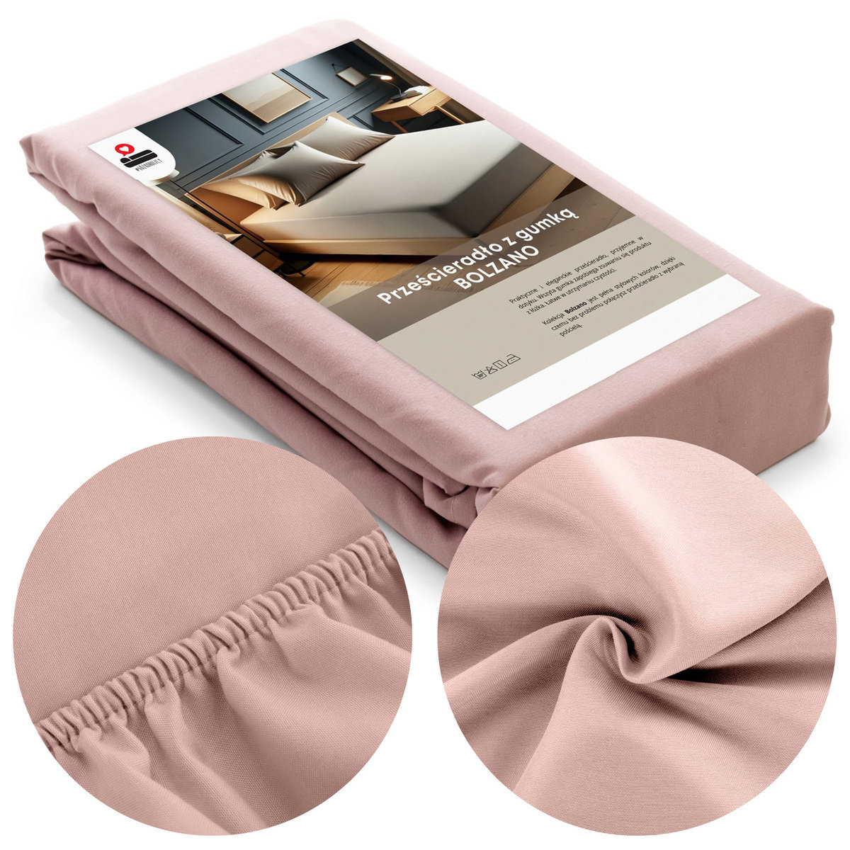 Prześcieradło z Gumką Bolzano Jednolite Bawełniane Gładkie 120x200