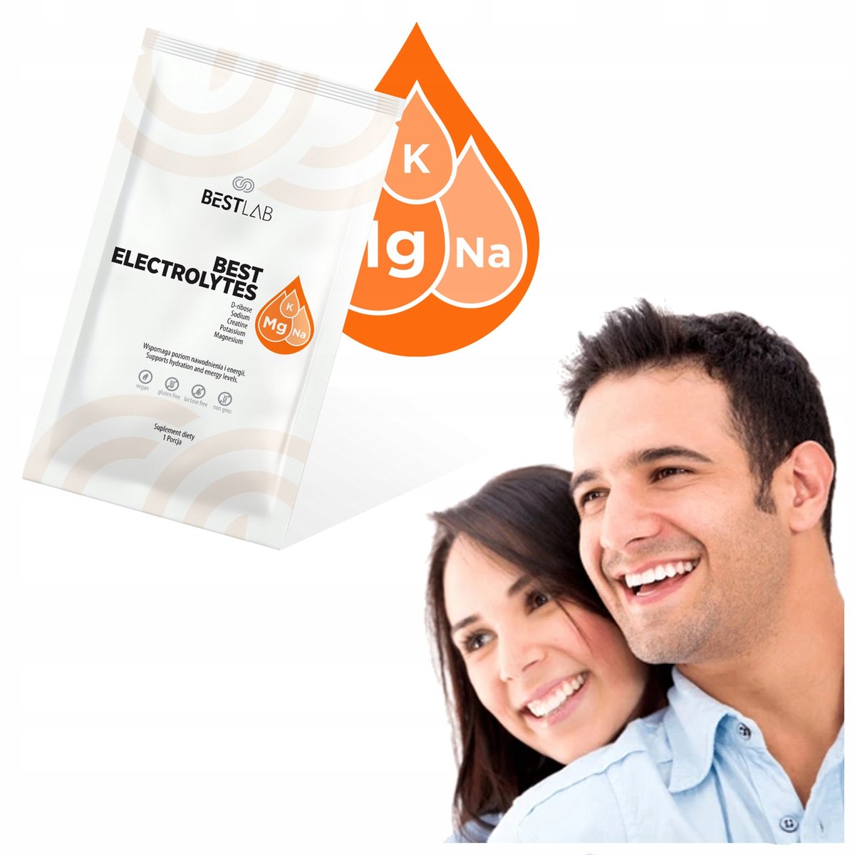 Suplement diety, BestElectrolytes BESTLAB Elektrolity Kreatyna Potas Magnez 1 saszetka
