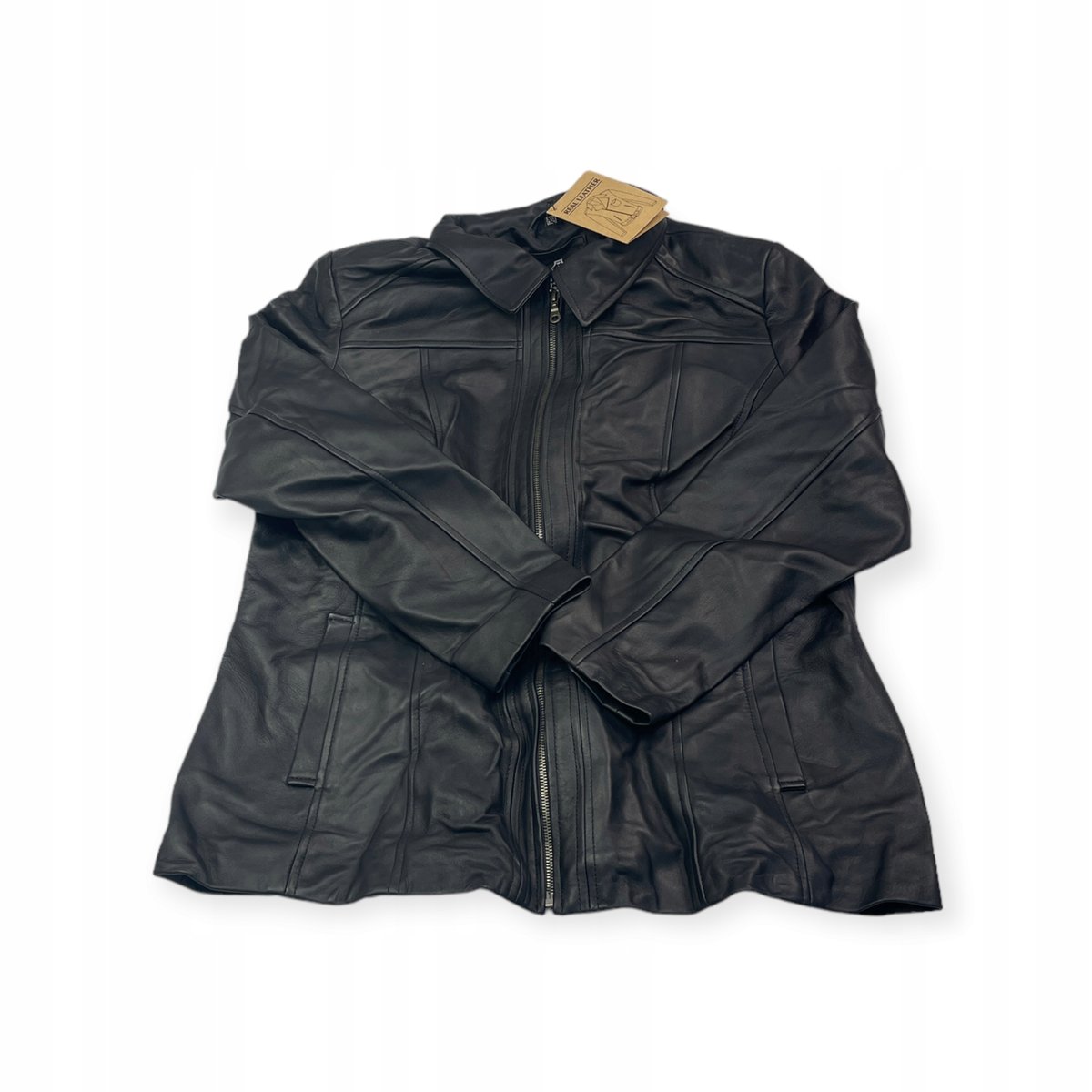 Skórzana kurtka damska ramoneska Real Leather 2XL