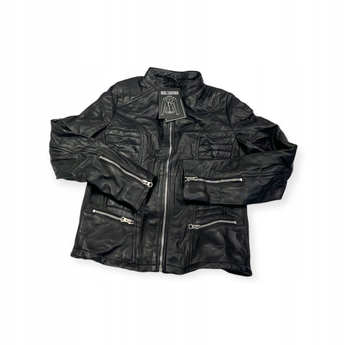 Skórzana kurtka damska ramoneska Real Leather S