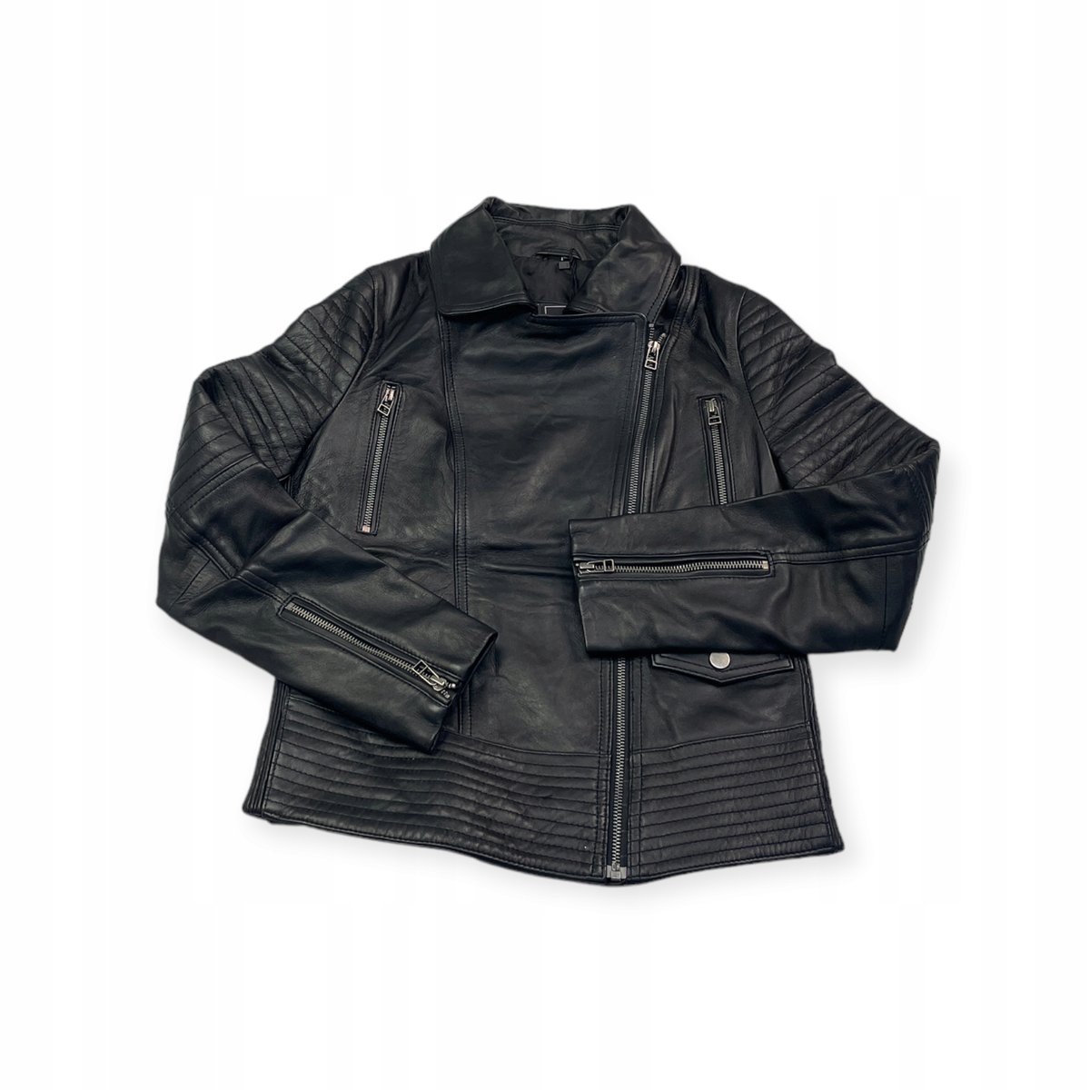 Skórzana kurtka damska czarna REAL LEATHER XS