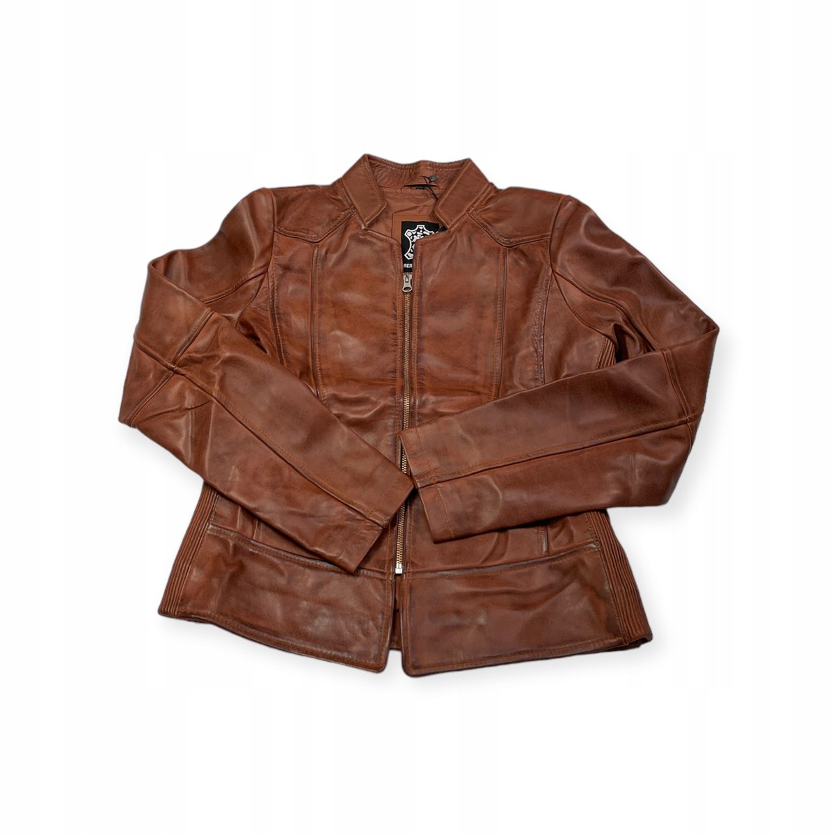 Skórzana kurtka damska ramoneska Real Leather M
