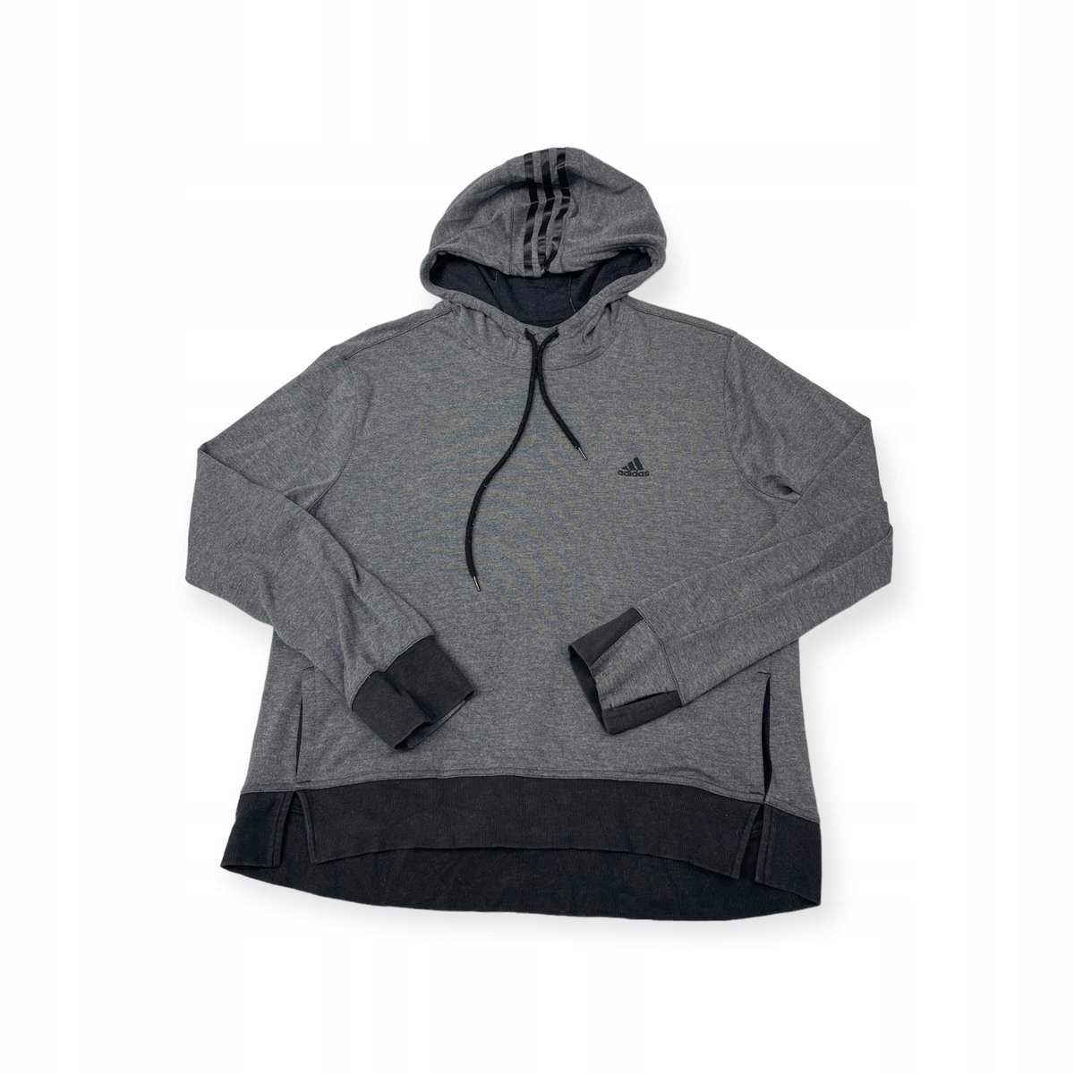 Wciągana bluza damska z kapturem szara Adidas XL