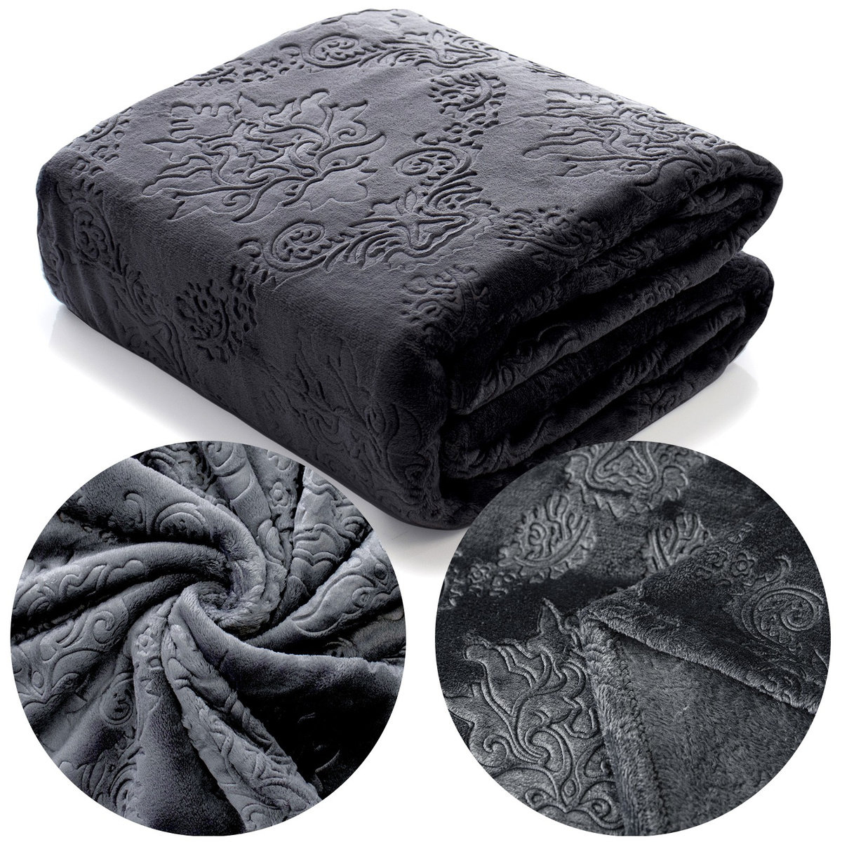 Koc 160 x 200 Mikrofibra Tłoczona Clemente 02