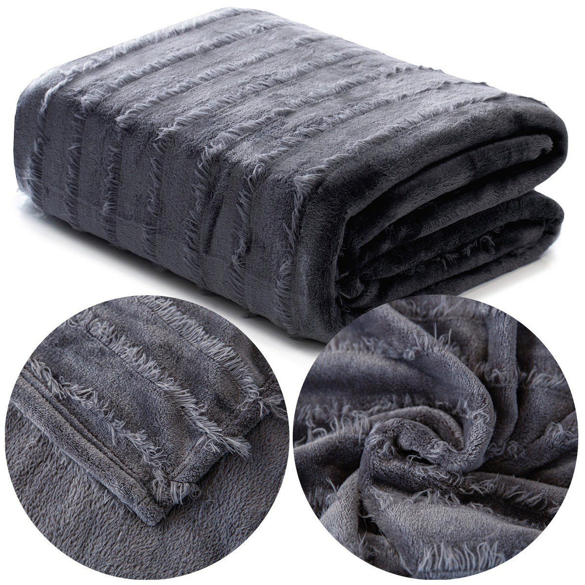 Koc 160 x 200 Mikrofibra Tłoczona Yolanda 02