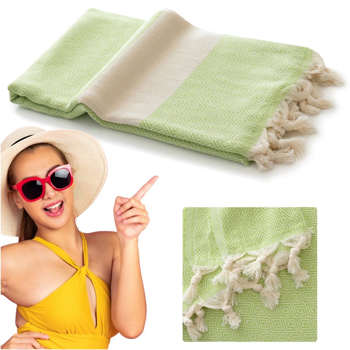 Ręcznik 100 x 180 Kąpielowy Peri Hamam Elmas 19