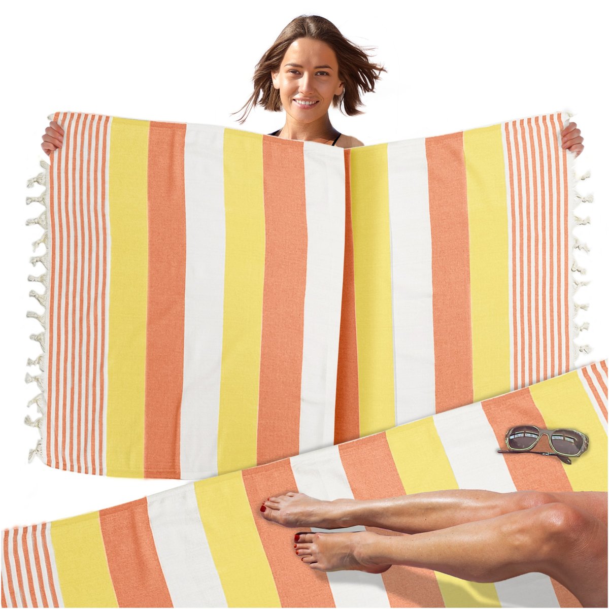 Ręcznik 100x180 Kąpielowy na Plażę Peri Hamam 136