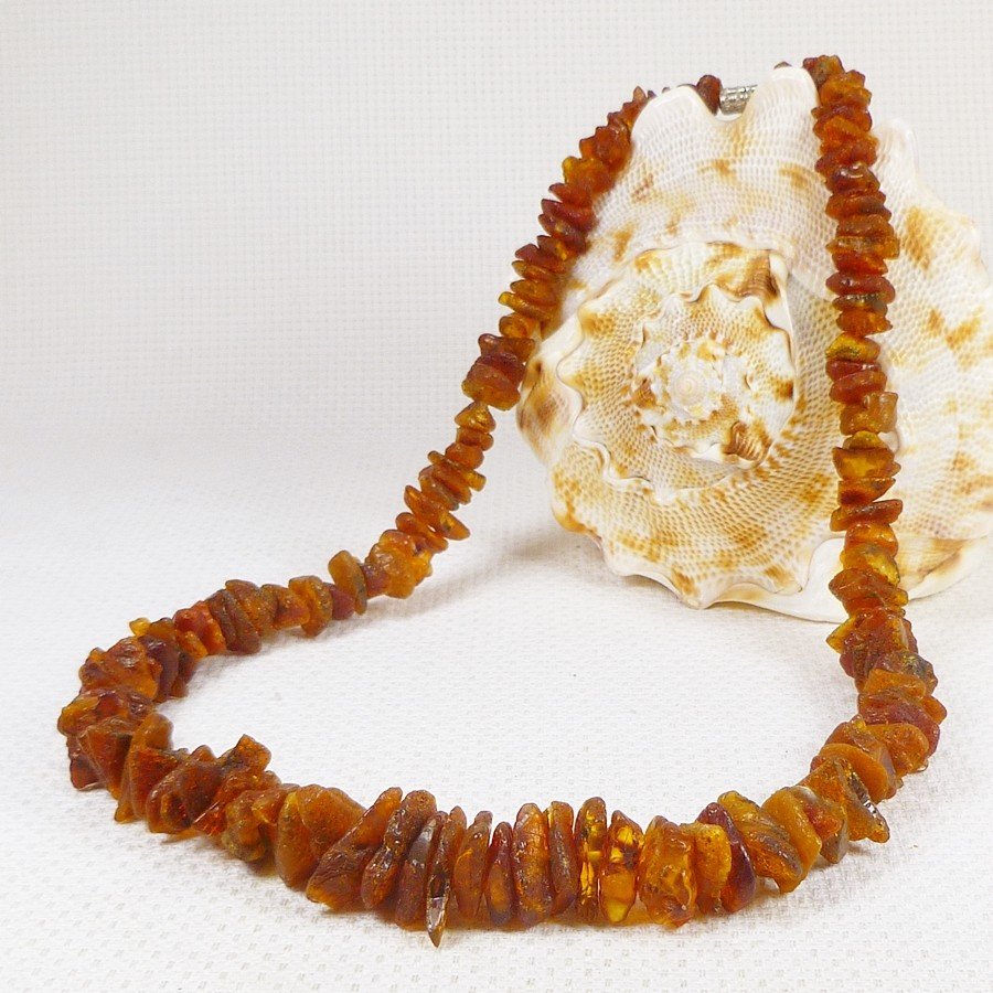 7910-52 Naszyjnik Bursztyn Bałtycki nieoszlifowany