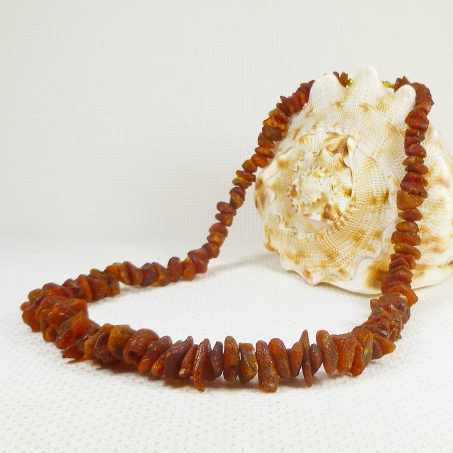 7910-69 Naszyjnik Bursztyn Bałtycki nieoszlifowany