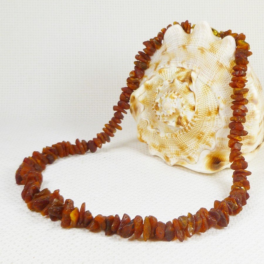 7910-65 Naszyjnik Bursztyn Bałtycki nieoszlifowany