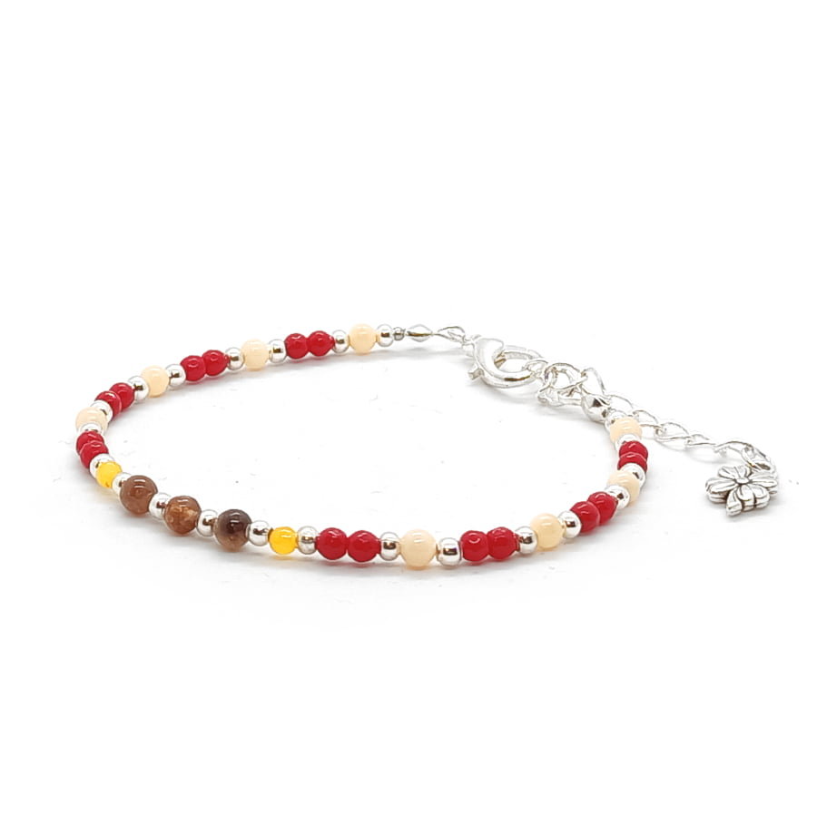 Bransoletka Turmalin Perły Agat - kamienie naturalne 19-23cm KAM360