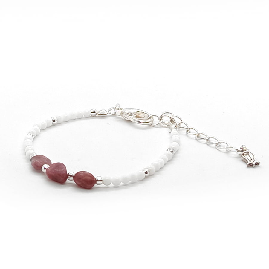 Bransoletka Turmalin Jadeit - kamienie naturalne 15,5-19,5cm KAM345