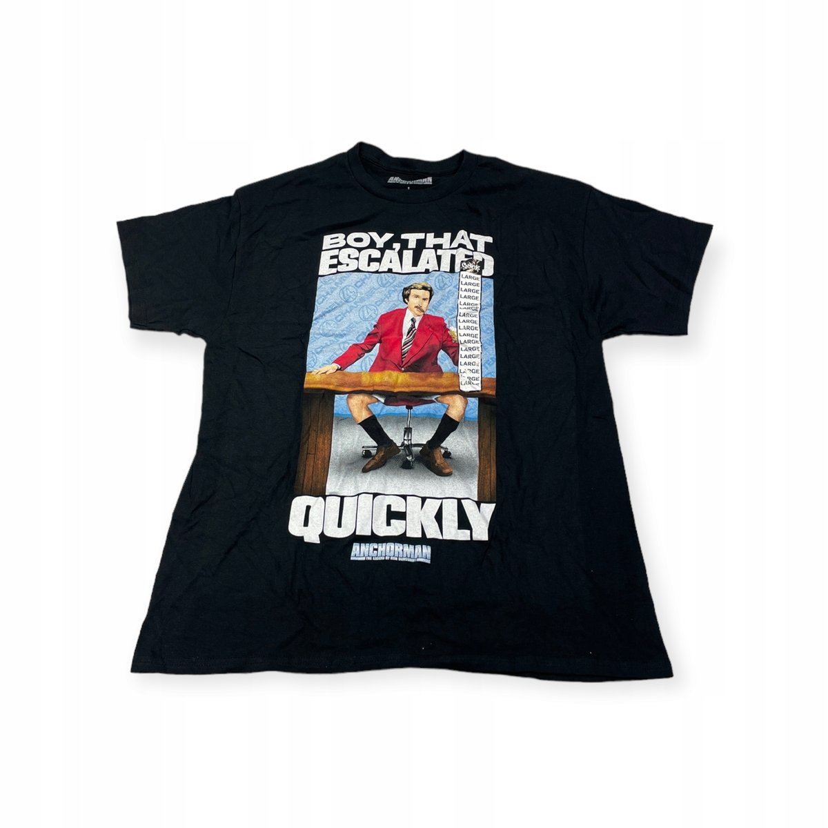 Koszulka T-shirt męski okrągły dekolt SPENCER'S ANCHORMAN L