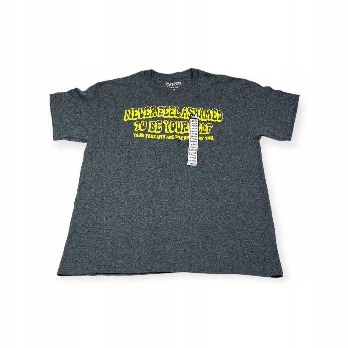Koszulka T-shirt męski okrągły dekolt SPENCER'S NADRUK L