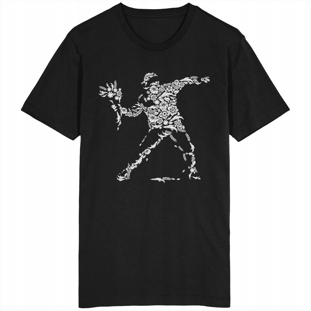 Flower Thrower Koszulka Banksy Graffiti Mural Art