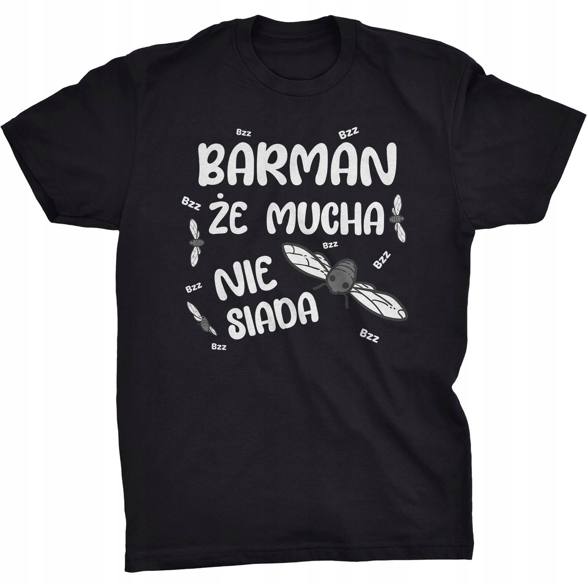 Koszulka Barman Że Mucha Nie Siada Prezent