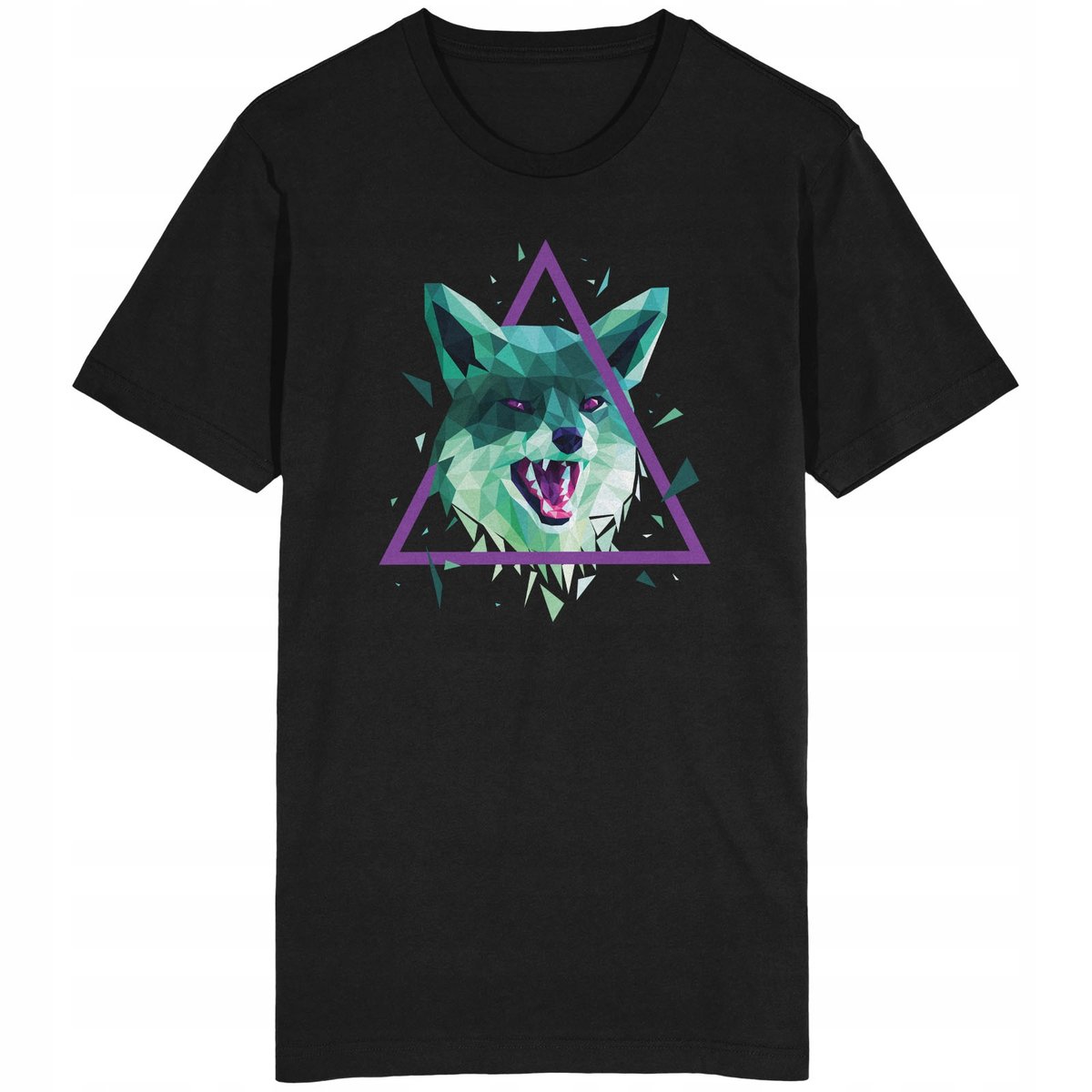 Fox Triangle Koszulka Lis Natura Zwierzęta Las