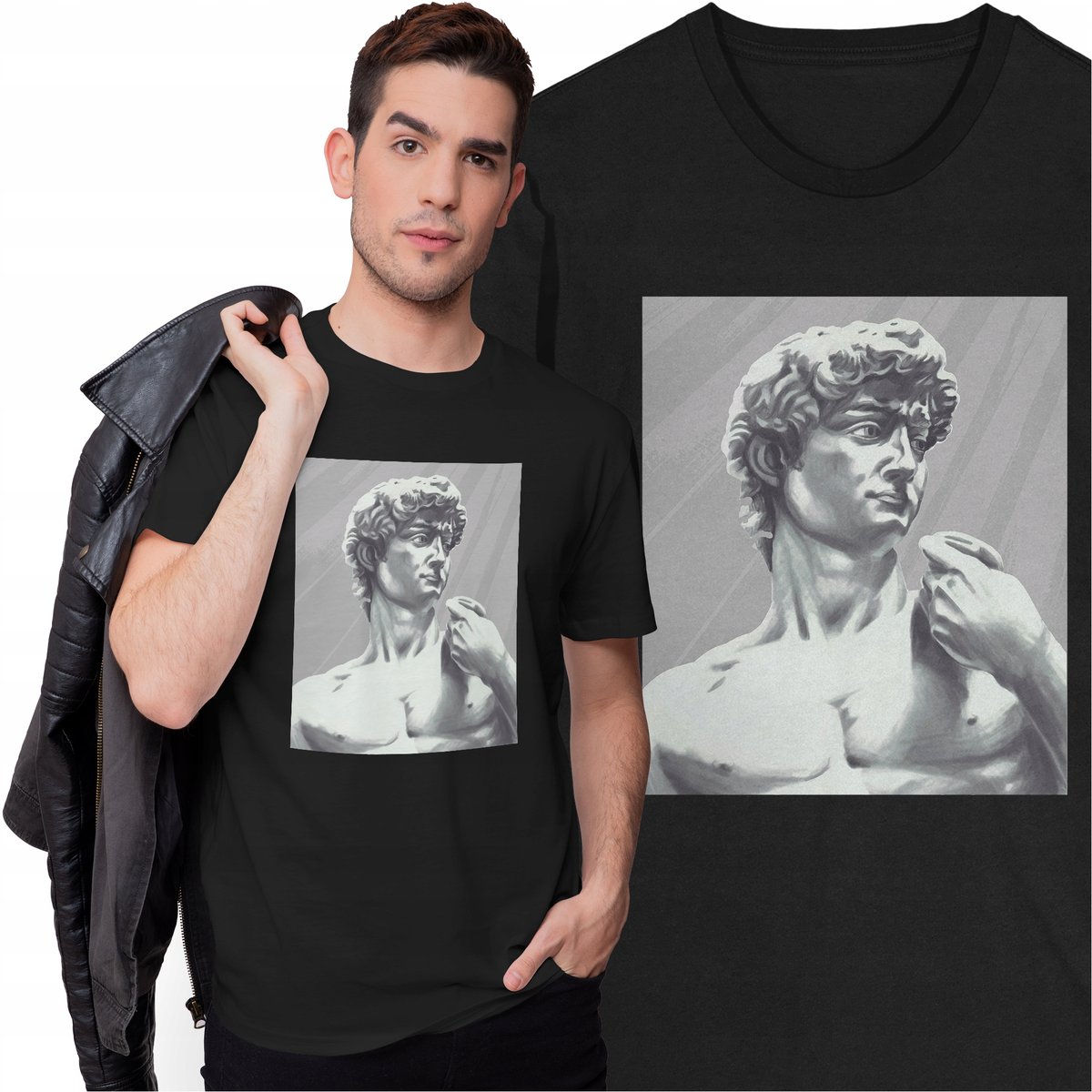 Koszulka Dawid Rzeźba Michała Anioła David Marmur Dawid i Goliat