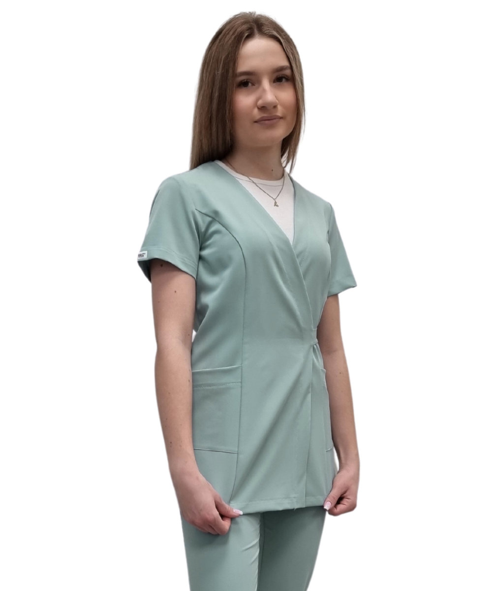 Żakiet kopertowy, tunika mięta basic premium roz. M