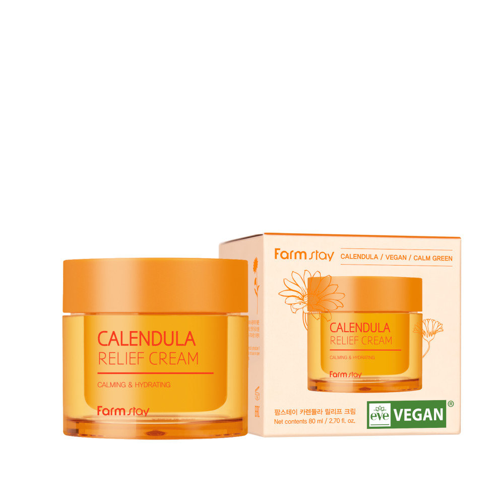 Farmstay, Calendula Relief Cream, Krem Do Twarzy, 80 Ml