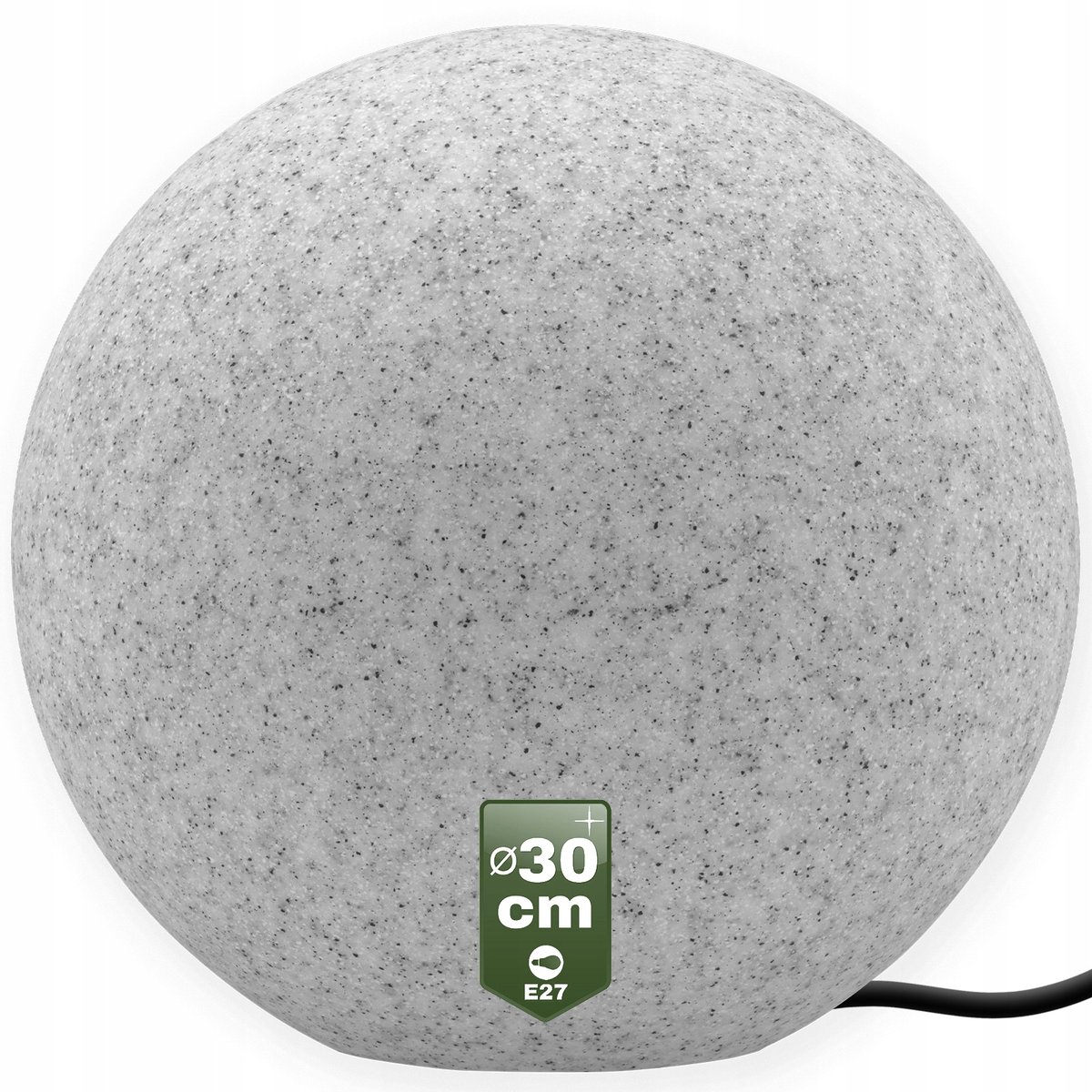 Lampa Ogrodowa KAMIENNA KULA 30CM NAZIEMNA do LED E27 ZEWNĘTRZNA IP65