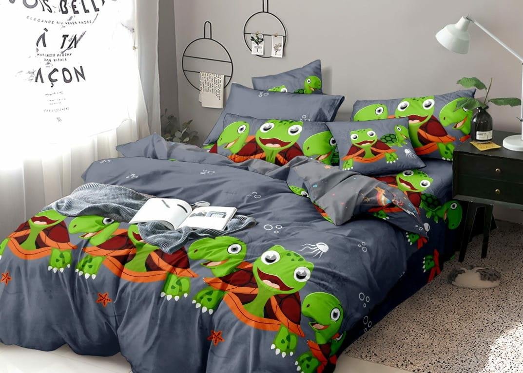 Pościel 3D Bawełniana 140X200 Turtle Kids