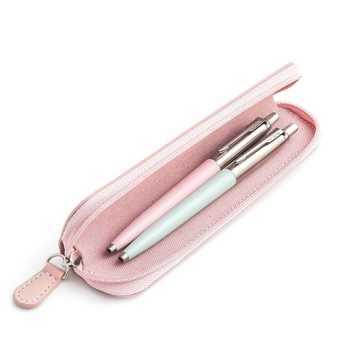 Zestaw prezentowy długopis Parker Jotter Originals Różowy i Pastelowy Niebieski z różowym etui