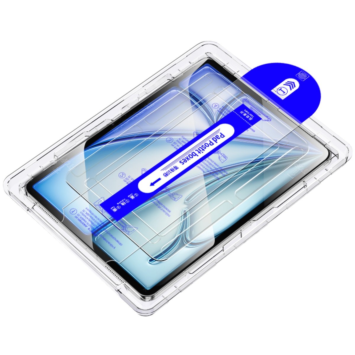 Szkło hartowane ochronne z ramką montażową na ekran do iPad Air 11 2024