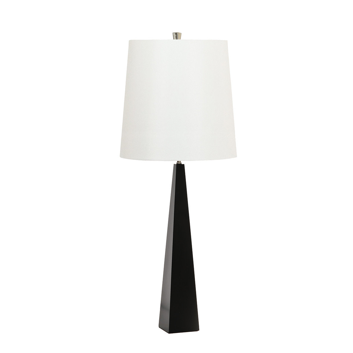 Lampa stołowa czarna z białym abażurem 80 cm Ascent E27 60W Elstead