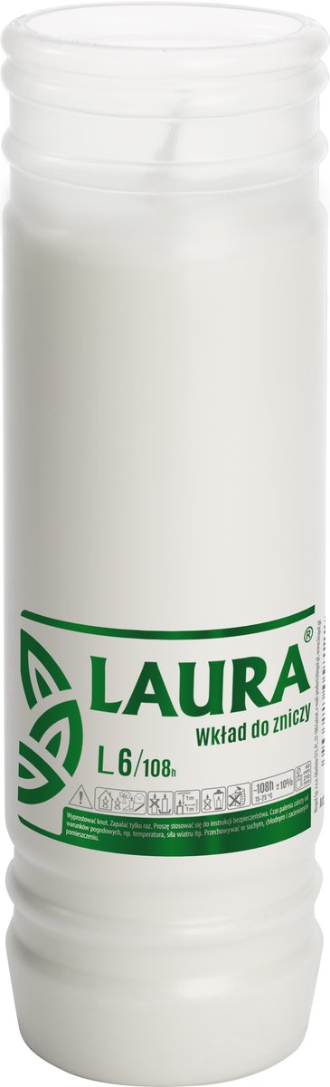 Wkład do znicza parafinowy BISPOL Laura L6 108H 1szt.
