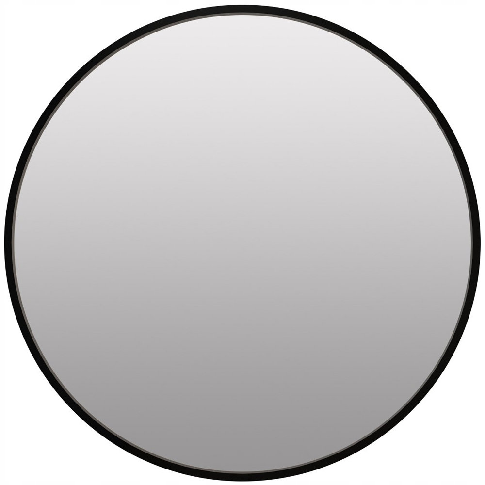 NOWOCZESNE LUSTRO OKRĄGŁE ŁAZIENKOWE SALON SYPIALNIA LOFTOWE CZARNE 80CM XL