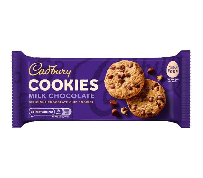 Cadbury Cookies Milk Chocolate ciastka kakaowe z kawałkami czekolady 135 g