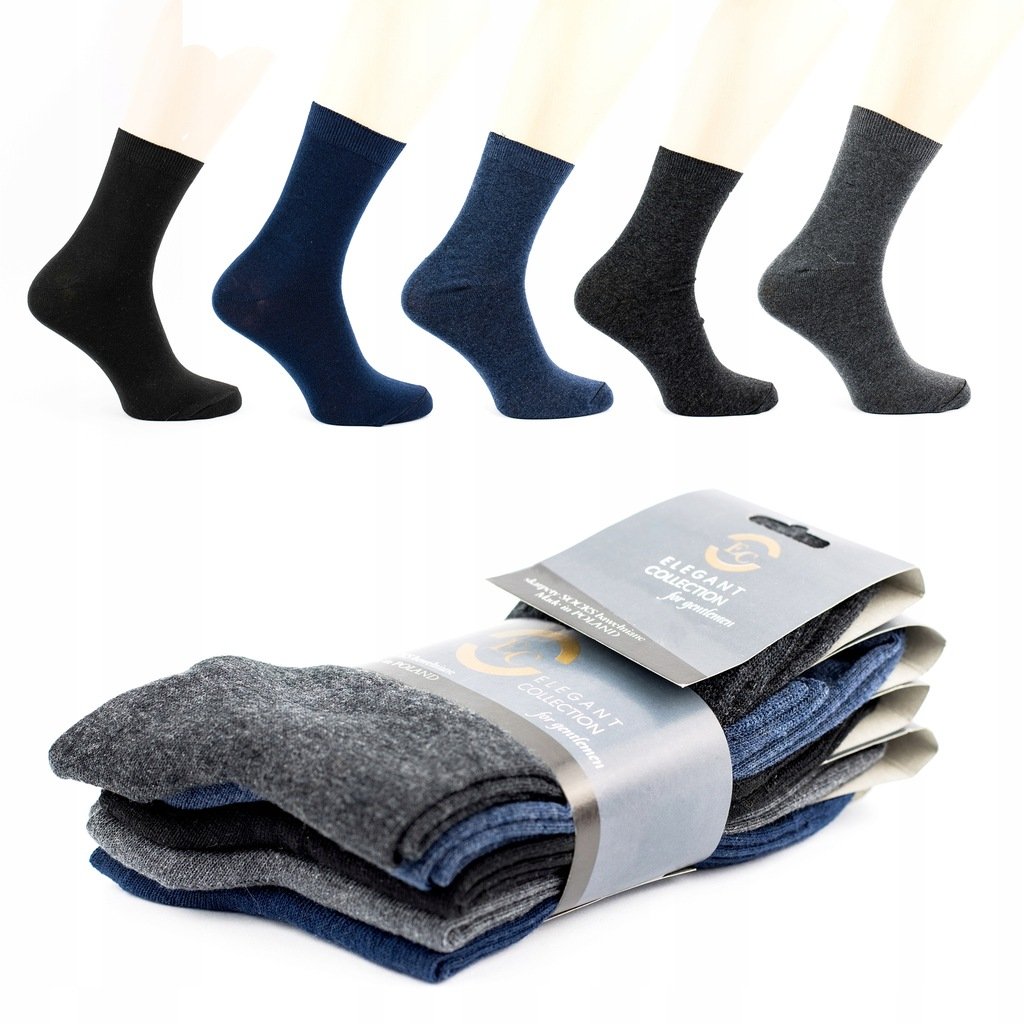 5X Skarpetki Skarpety Bawełniane Garnitur Męskie 41-43