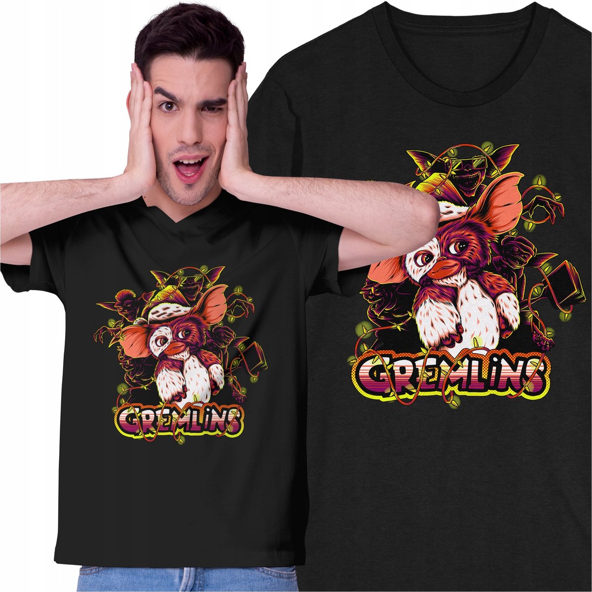 Koszulka Gremlins Gremliny Rozrabiają Gizmo Horror Fantastyka Fantasy Film
