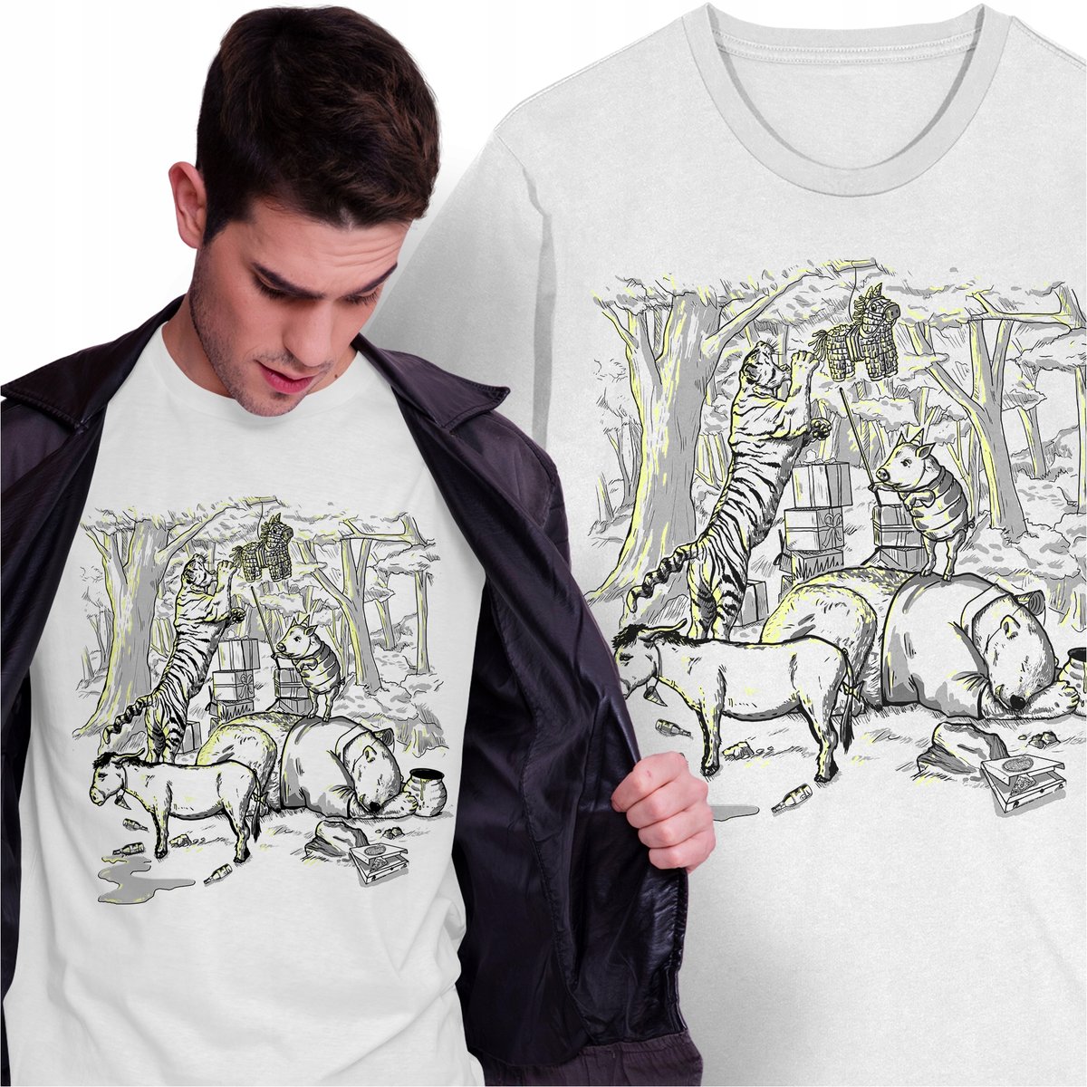 Koszulka Kubuś Puchatek Poo Winnie The Pooh Impreza Party Kłapouchy Tygrys