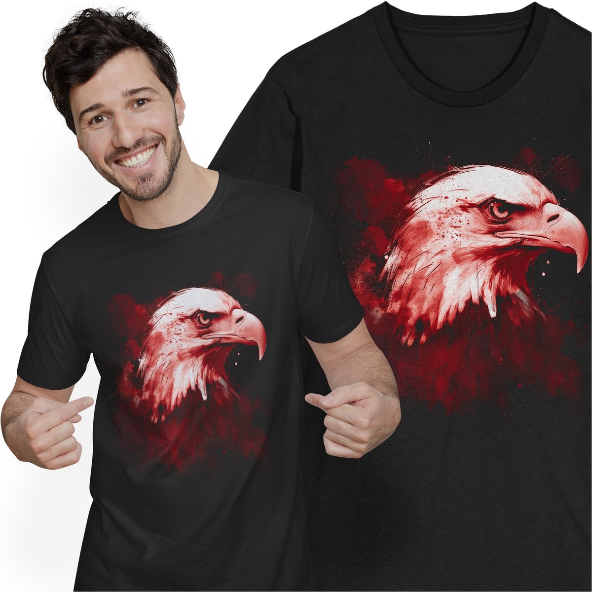 Koszulka Patriotyczna z Orłem Orzeł Godło Polski Zwierzęta Eagle